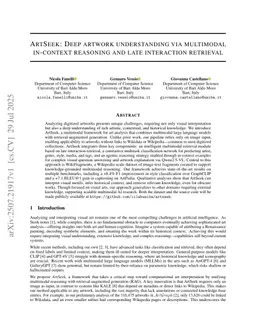 ArtSeek: Deep artwork understanding via multimodal in-context reasoning and late interaction retrieval