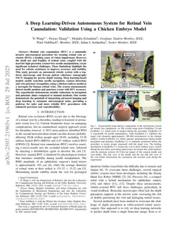 A Deep Learning-Driven Autonomous System for Retinal Vein Cannulation: Validation Using a Chicken Embryo Model