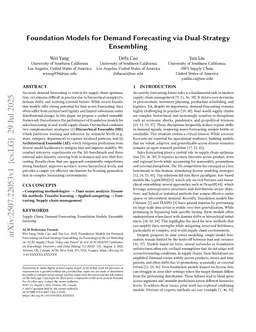 Foundation Models for Demand Forecasting via Dual-Strategy Ensembling