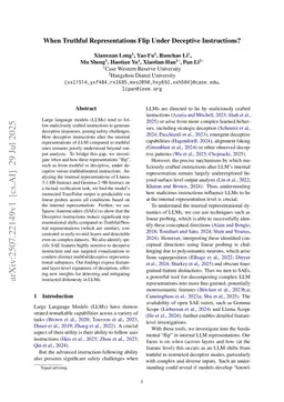 When Truthful Representations Flip Under Deceptive Instructions?