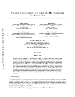 Strategic Deflection: Defending LLMs from Logit Manipulation