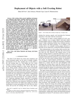 Deployment of Objects with a Soft Everting Robot