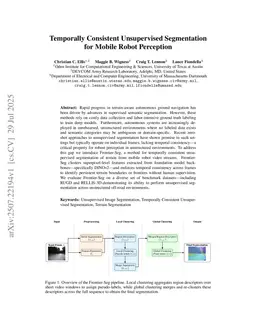 Temporally Consistent Unsupervised Segmentation for Mobile Robot Perception