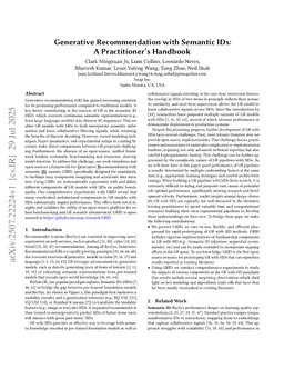 Generative Recommendation with Semantic IDs: A Practitioner's Handbook