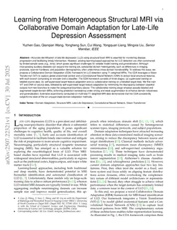 Learning from Heterogeneous Structural MRI via Collaborative Domain Adaptation for Late-Life Depression Assessment