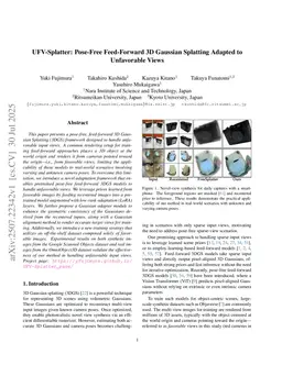 UFV-Splatter: Pose-Free Feed-Forward 3D Gaussian Splatting Adapted to Unfavorable Views