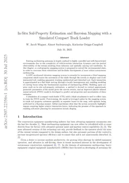 In-Situ Soil-Property Estimation and Bayesian Mapping with a Simulated Compact Track Loader