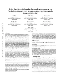 Traits Run Deep: Enhancing Personality Assessment via Psychology-Guided LLM Representations and Multimodal Apparent Behaviors