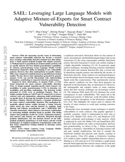 SAEL: Leveraging Large Language Models with Adaptive Mixture-of-Experts for Smart Contract Vulnerability Detection