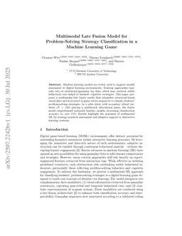 Multimodal Late Fusion Model for Problem-Solving Strategy Classification in a Machine Learning Game