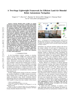 A Two-Stage Lightweight Framework for Efficient Land-Air Bimodal Robot Autonomous Navigation