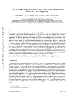 LVM-GP: Uncertainty-Aware PDE Solver via coupling latent variable model and Gaussian process