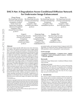DACA-Net: A Degradation-Aware Conditional Diffusion Network for Underwater Image Enhancement