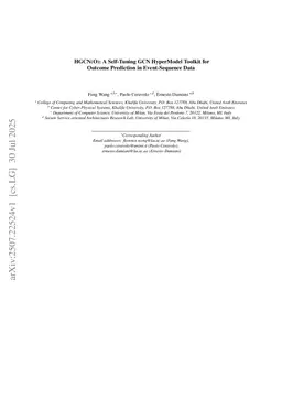 HGCN(O): A Self-Tuning GCN HyperModel Toolkit for Outcome Prediction in Event-Sequence Data