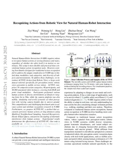 Recognizing Actions from Robotic View for Natural Human-Robot Interaction