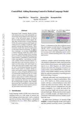 ControlMed: Adding Reasoning Control to Medical Language Model