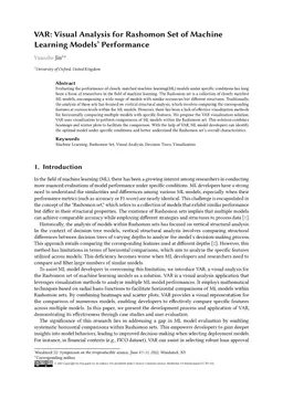 VAR: Visual Analysis for Rashomon Set of Machine Learning Models' Performance