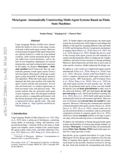 MetaAgent: Automatically Constructing Multi-Agent Systems Based on Finite State Machines