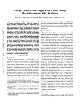 UniLegs: Universal Multi-Legged Robot Control through Morphology-Agnostic Policy Distillation