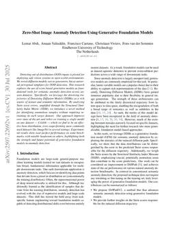 Zero-Shot Image Anomaly Detection Using Generative Foundation Models