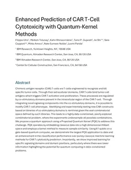 Enhanced Prediction of CAR T-Cell Cytotoxicity with Quantum-Kernel Methods