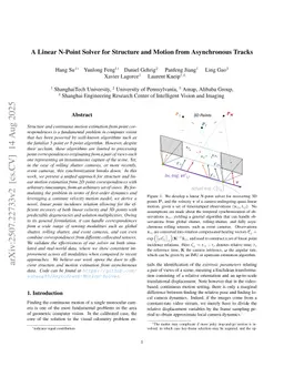 A Linear N-Point Solver for Structure and Motion from Asynchronous Tracks