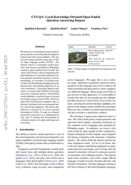 CUS-QA: Local-Knowledge-Oriented Open-Ended Question Answering Dataset