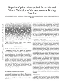 Bayesian Optimization applied for accelerated Virtual Validation of the Autonomous Driving Function