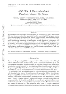 ASP-FZN: A Translation-based Constraint Answer Set Solver