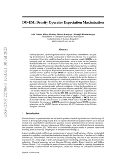 Density Operator Expectation Maximization