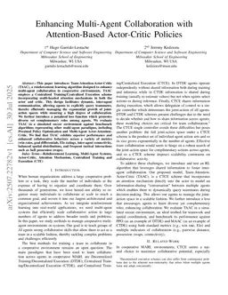 Enhancing Multi-Agent Collaboration with Attention-Based Actor-Critic Policies