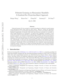 Federated Learning on Riemannian Manifolds: A Gradient-Free Projection-Based Approach