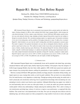 Repair-R1: Better Test Before Repair