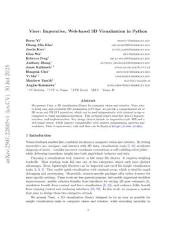 Viser: Imperative, Web-based 3D Visualization in Python