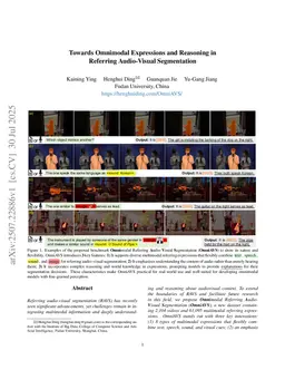 Towards Omnimodal Expressions and Reasoning in Referring Audio-Visual Segmentation