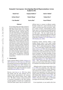 Semantic Convergence: Investigating Shared Representations Across Scaled LLMs