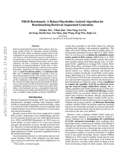 PRGB Benchmark: A Robust Placeholder-Assisted Algorithm for Benchmarking Retrieval-Augmented Generation