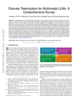 Discrete Tokenization for Multimodal LLMs: A Comprehensive Survey