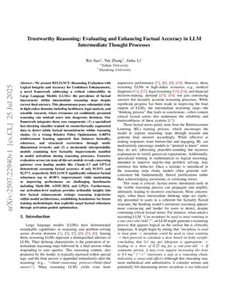 Trustworthy Reasoning: Evaluating and Enhancing Factual Accuracy in LLM Intermediate Thought Processes