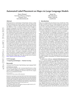 Automated Label Placement on Maps via Large Language Models