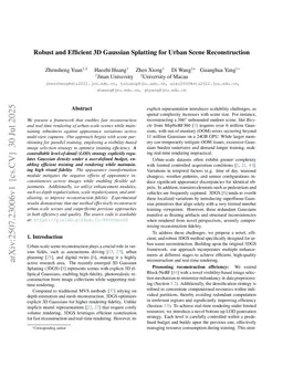 Robust and Efficient 3D Gaussian Splatting for Urban Scene Reconstruction