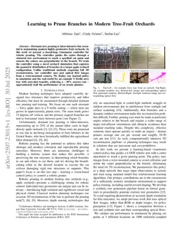 Learning to Prune Branches in Modern Tree-Fruit Orchards