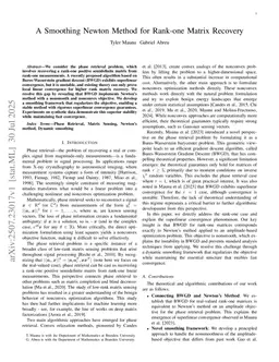 A Smoothing Newton Method for Rank-one Matrix Recovery