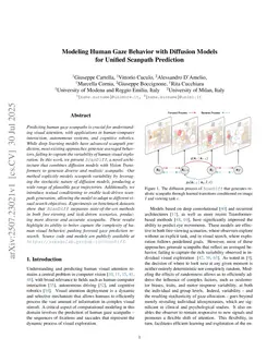 Modeling Human Gaze Behavior with Diffusion Models for Unified Scanpath Prediction