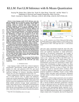 KLLM: Fast LLM Inference with K-Means Quantization