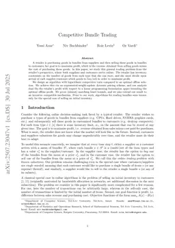 Competitive Bundle Trading