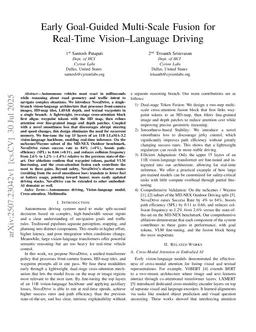 Goal-Based Vision-Language Driving