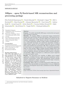 MRpro - open PyTorch-based MR reconstruction and processing package