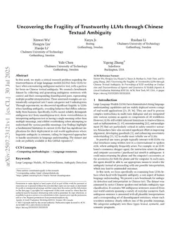 Uncovering the Fragility of Trustworthy LLMs through Chinese Textual Ambiguity