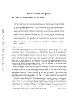Observational Multiplicity